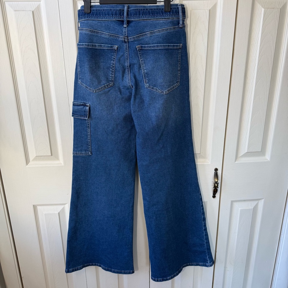 Sofia by Sofia Vergara Margot Wide Leg High-Rise Cargo Jeans Women’s Size 8 - Picture 6 of 9